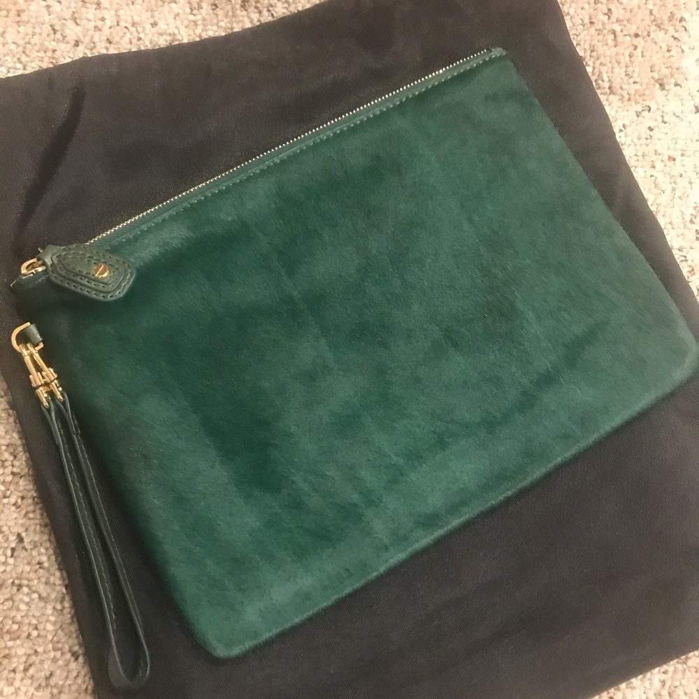 Alice + Olivia Green Wristlet Clutch
